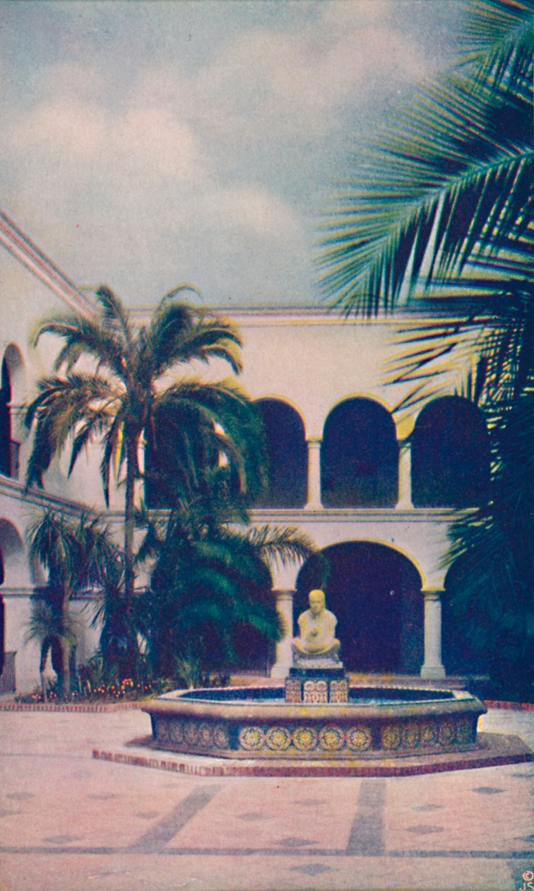 Uteplass til House of Hospitality, c1935 av Unbekannt