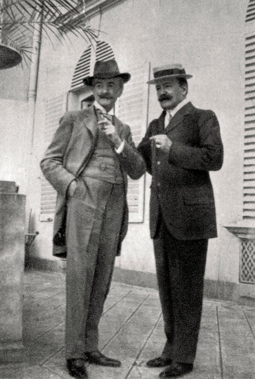 Paul Hervieu og Marcel Prevost, franske forfattere og dramatikere, 1905 av Unbekannt