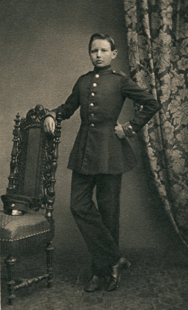Paul von Hindenburg 1847-1934, som kadett i Wahlstatt, 1860-, 1930-årene av Unbekannt