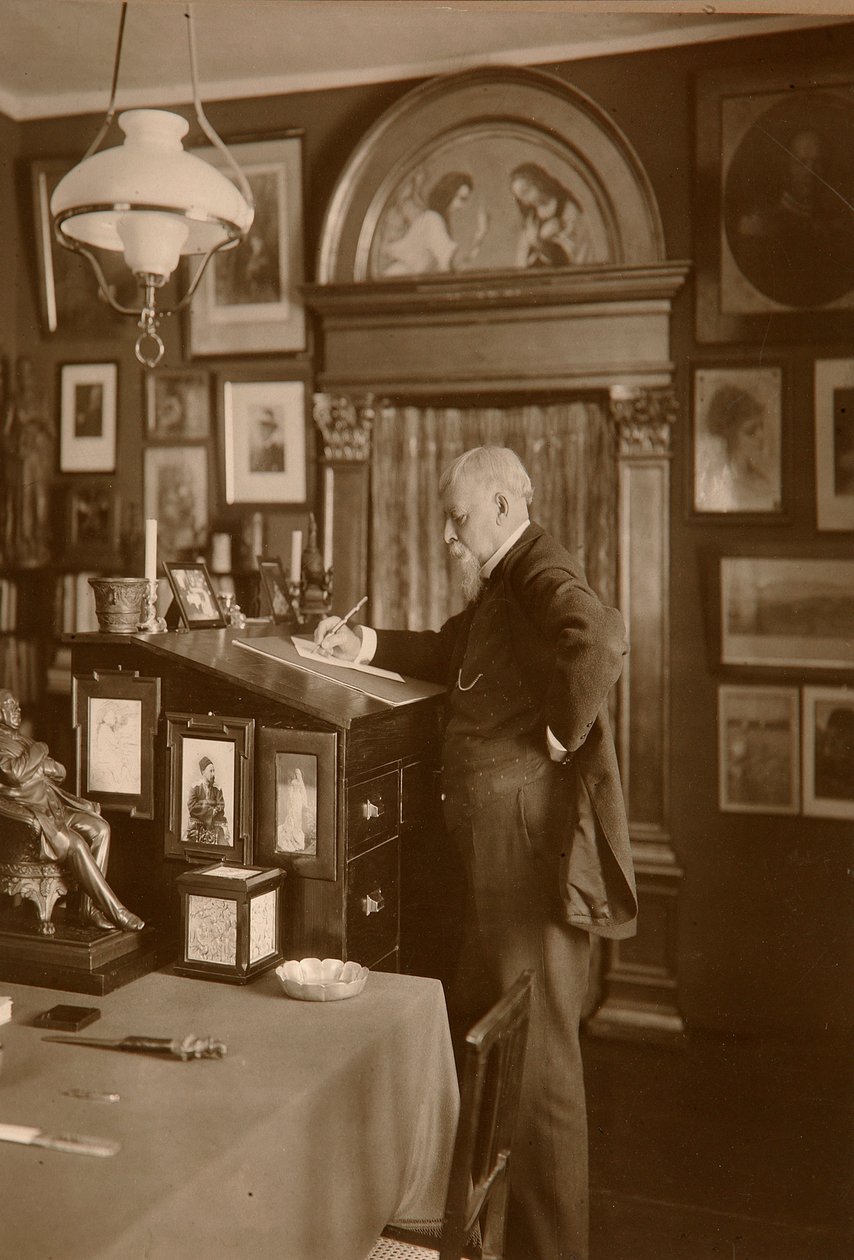 Pavel Shukovsky, russisk kunstner, på jobb, tidlig på 1900-tallet av Unbekannt