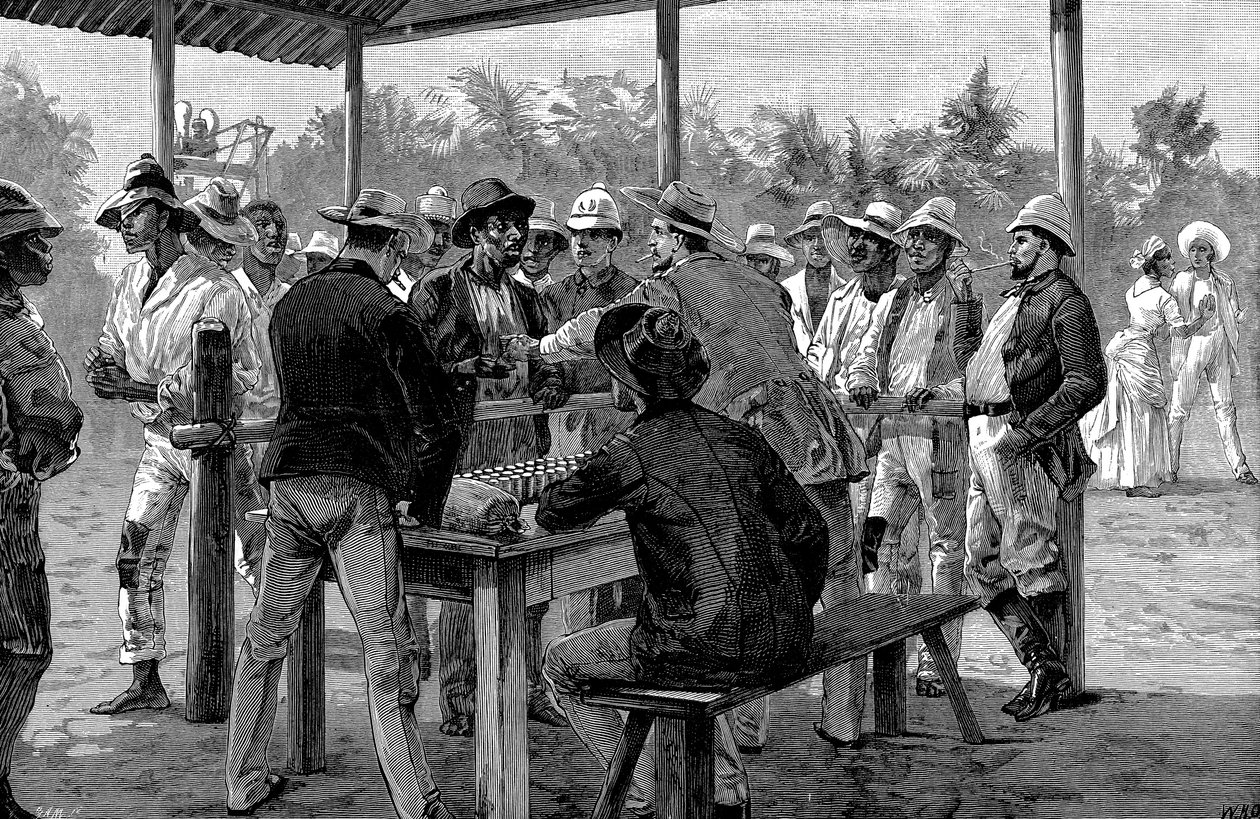 Betalende vestindiske arbeidere, 1888 av Unbekannt