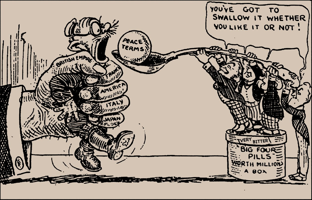 Fredsvilkår. Du må svelge det enten du liker det eller ikke, 1919. av Unbekannt
