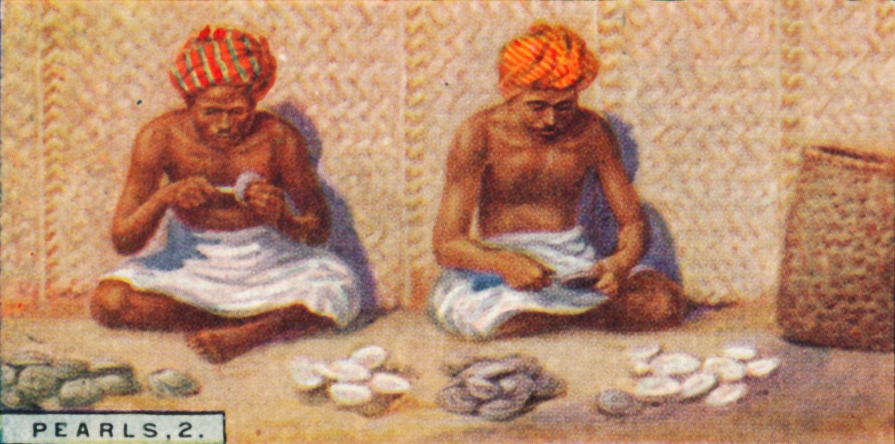 Pearls, 2. - Opening the Oysters, Ceylon, 1928 av Unbekannt