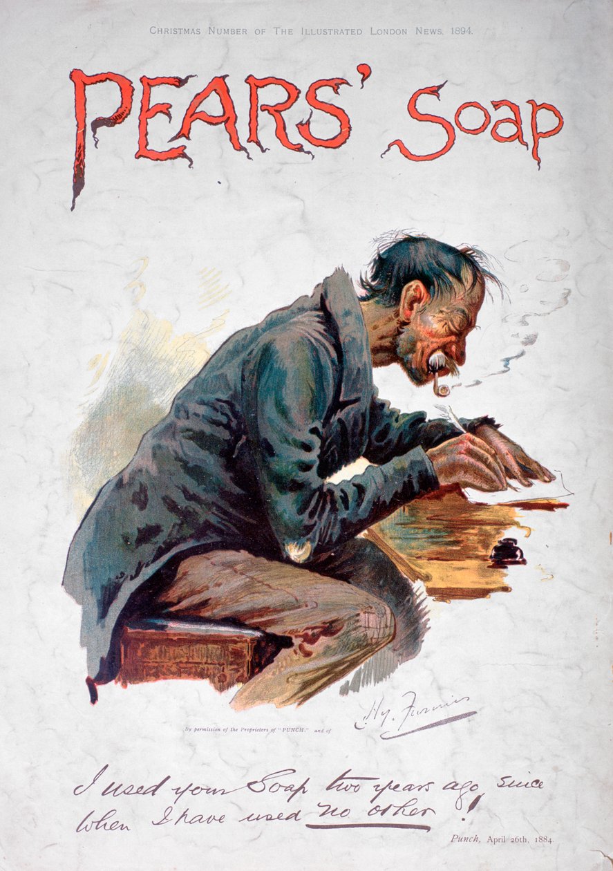 Såpeannonse for pærer, 1894 av Unbekannt