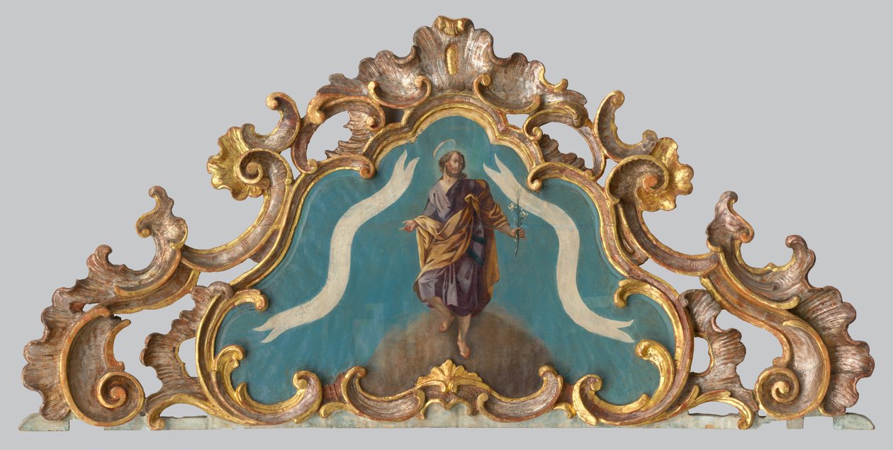 Pediment av et alter med en figur av en helgen av Unbekannt