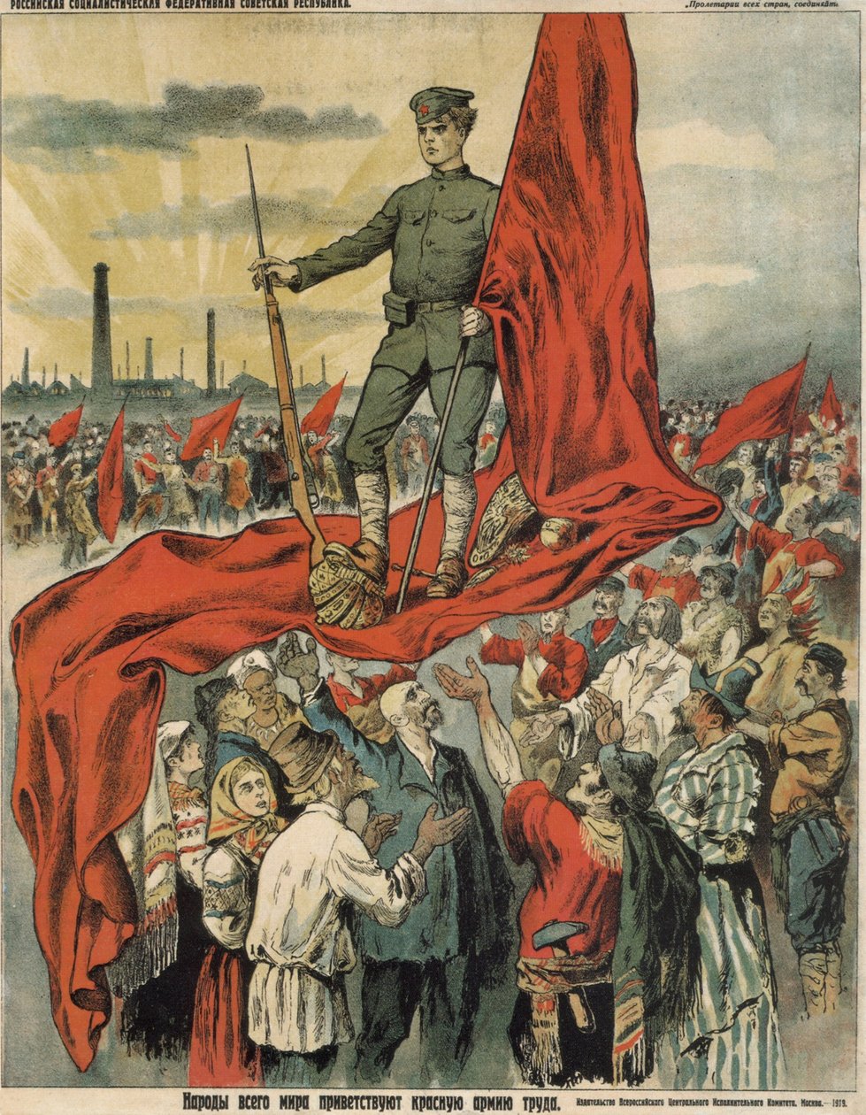Folk i verden ønsker den røde hæren av arbeidere velkommen, 1919 av Unbekannt
