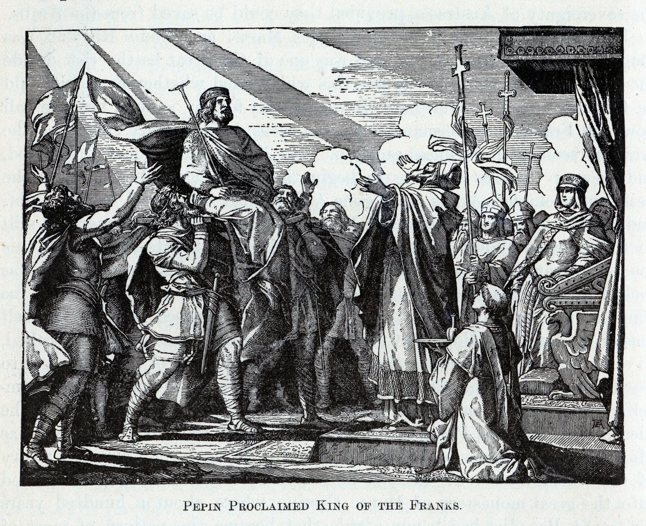 Pepin utropt til konge av frankerne, 1882 av Unbekannt