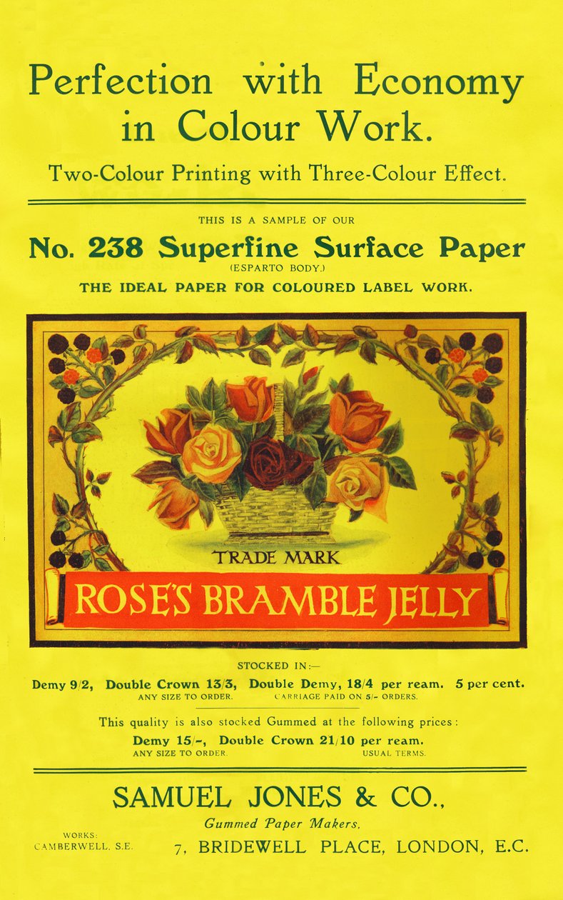 Perfection with Economy in Color Work - Samuel Jones & Co., Ltd-annonse, 1909. av Unbekannt