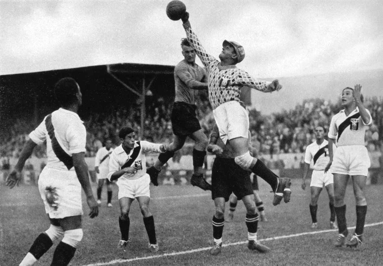 Perus olympiske fotballag i aksjon, OL i Berlin, 1936 av Unbekannt
