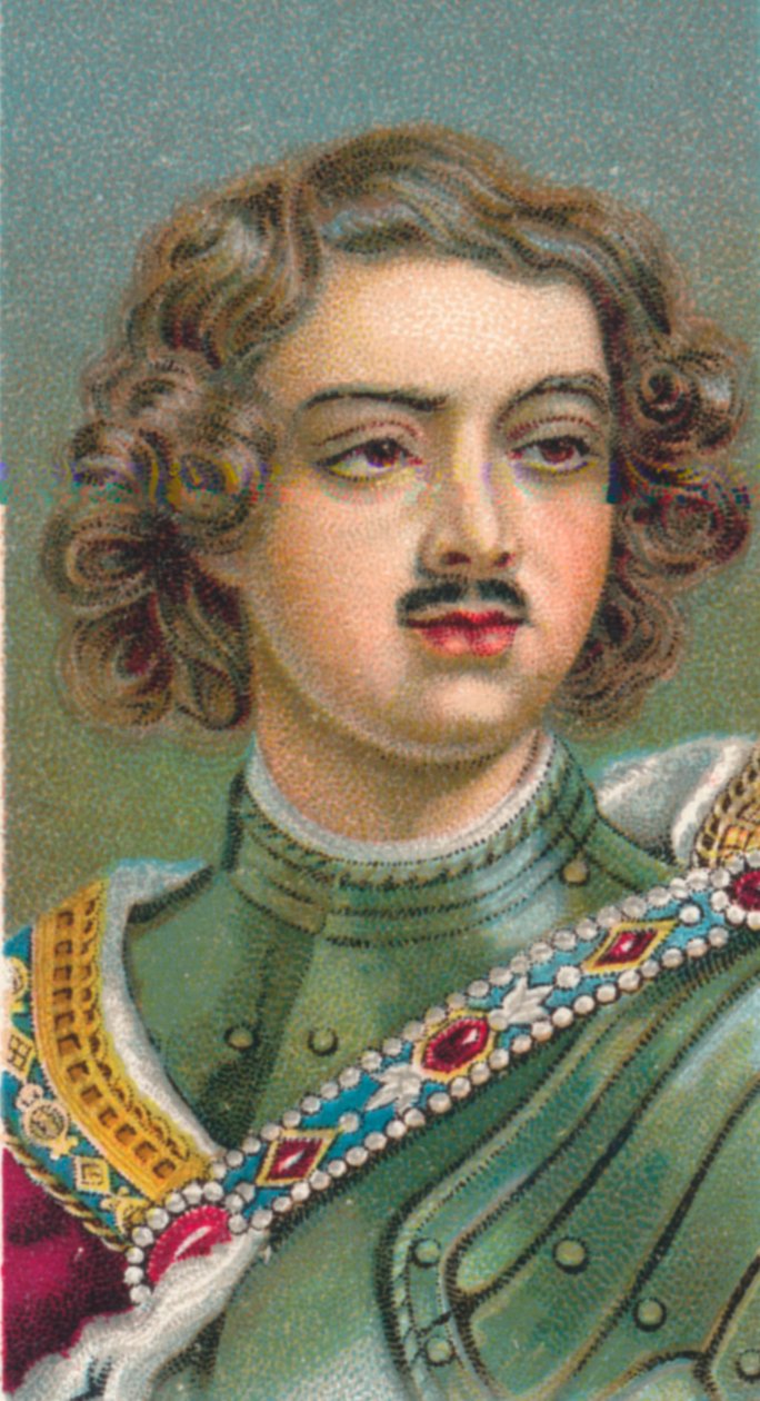 Peter I, den store 1672-1725, tsar av Russland, 1924 av Unbekannt
