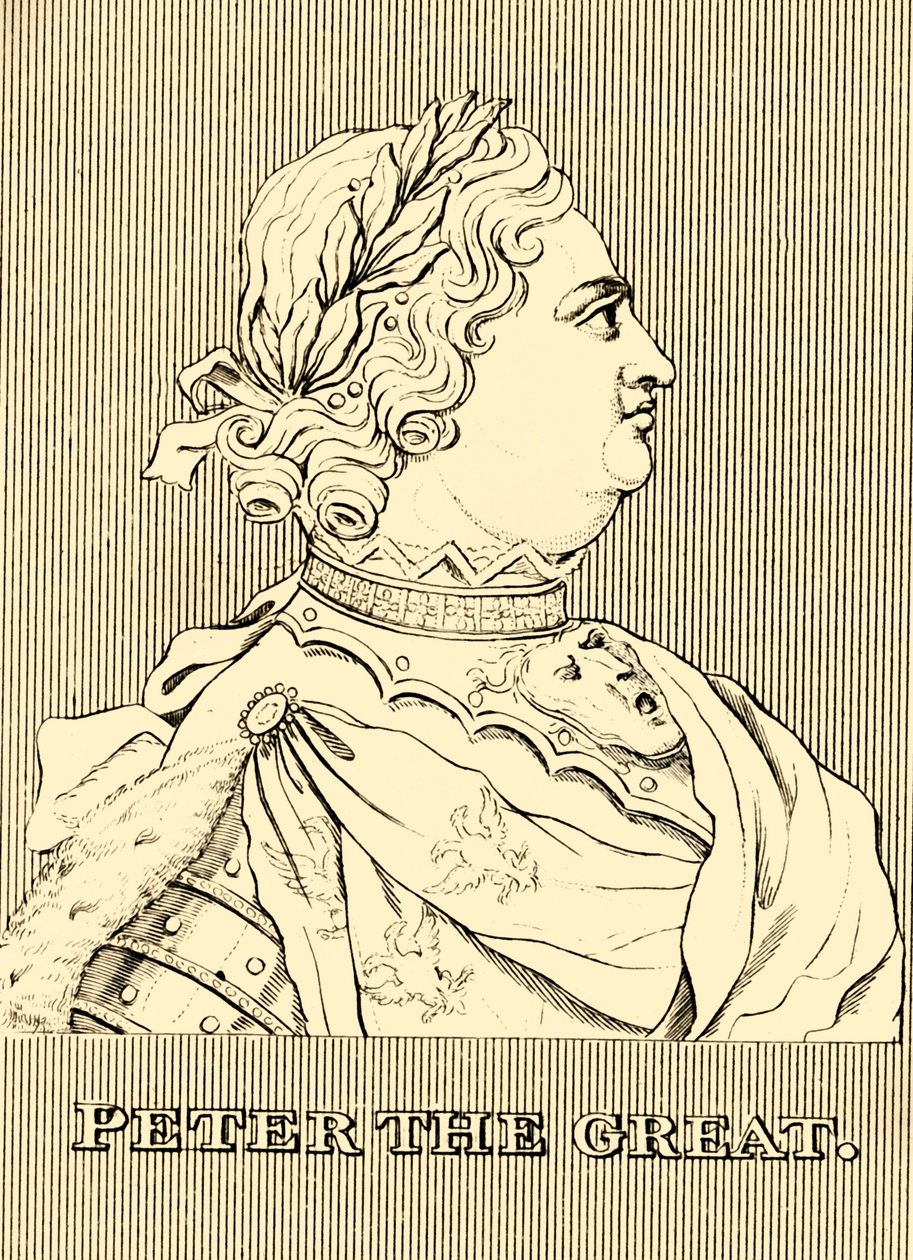 Peter den store, 1672-1725, 1830. av Unbekannt