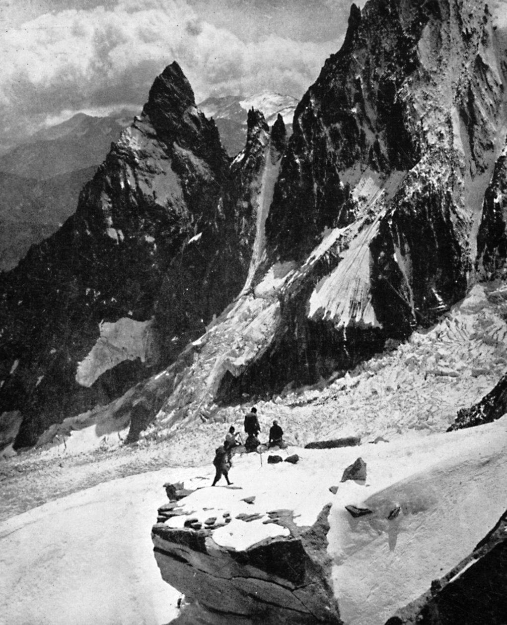 Peteret-ryggen, Mont Blanc, Frankrike, tidlig på 1900-tallet av Unbekannt