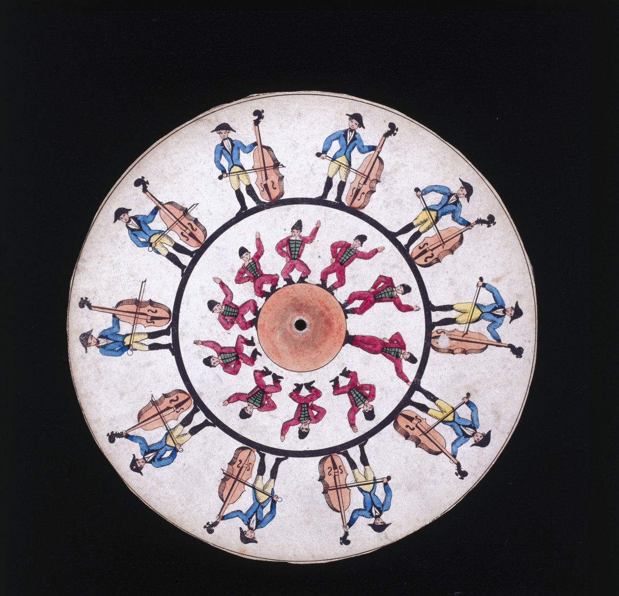 Phenakistiscope (Phenakistoscope) plate, ca 1830 av Unbekannt