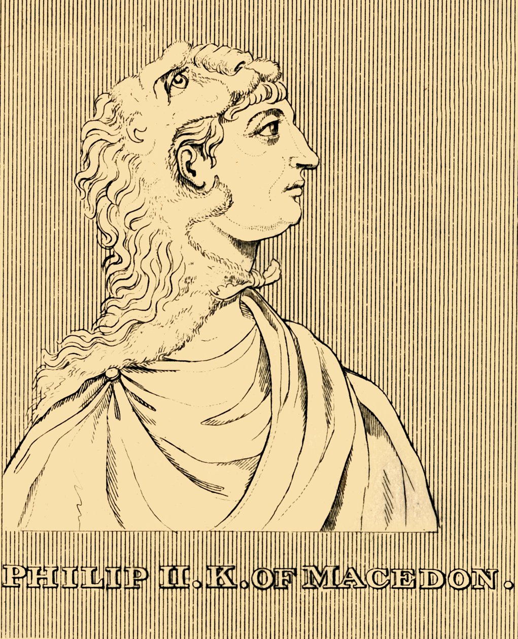 Filip II, konge av Macedon, 382-336 f.Kr., 1830. av Unbekannt