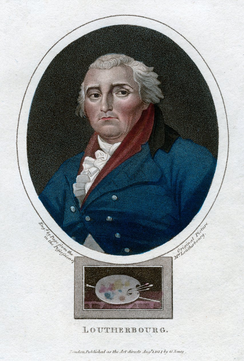 Philip James de Loutherbourg , fransk maler, 1814 av Unbekannt