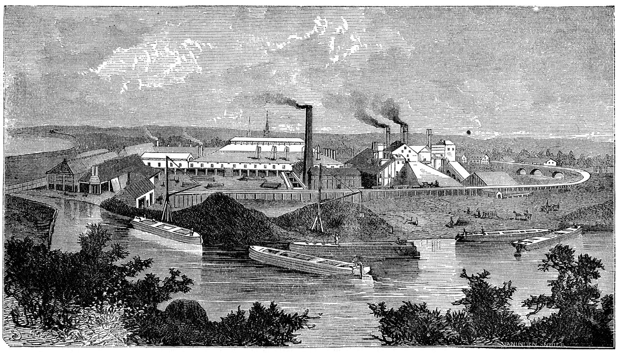 Phoenix Iron and Bridge Works, Phoenixville, Pennsylvania, USA, 1873 av Unbekannt