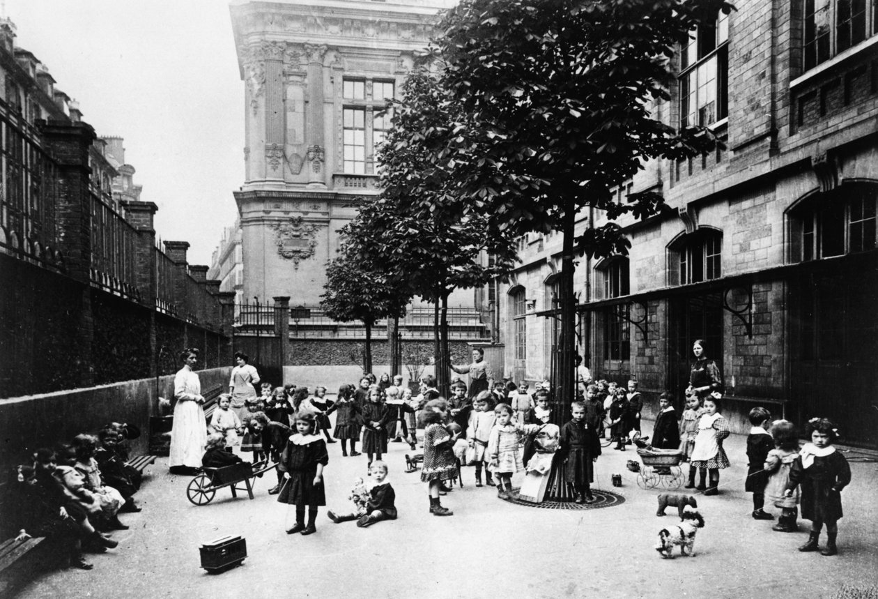 Fotografi av barn på skolen under Paris-kommunen, 1871 av Unbekannt