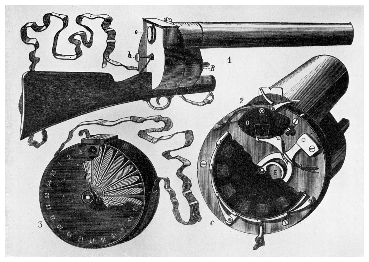 Fotografisk våpen designet av Etienne Jules Marey, 1882 1956 av Unbekannt