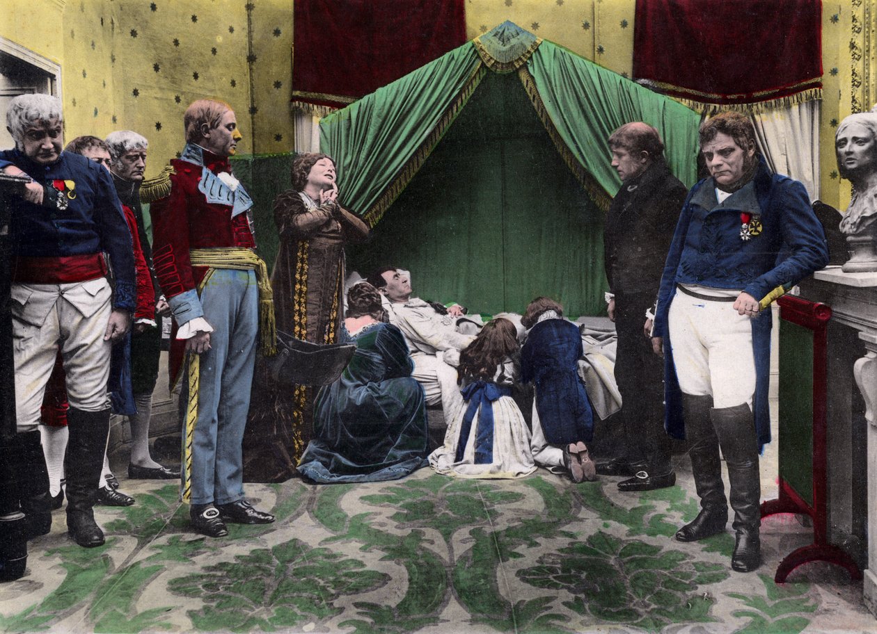Fotografisk fremstilling av Napoleons død på St. Helena av Unbekannt