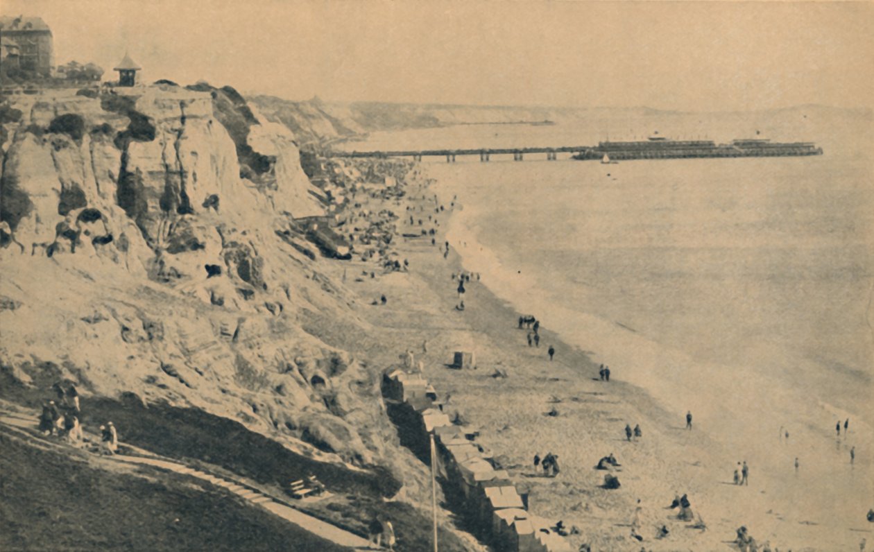 Pier and Sands fra Dudley Chine Boscombe Pier i avstand, 1929 av Unbekannt