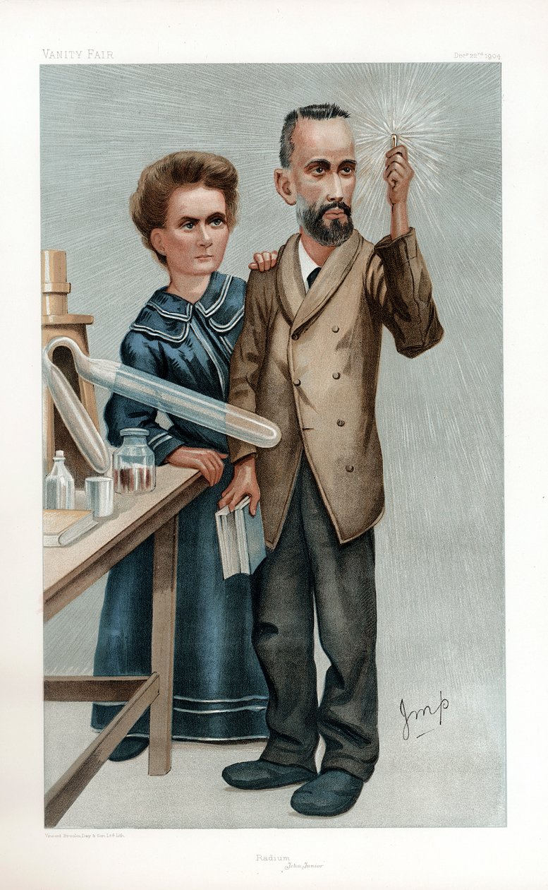 Pierre og Marie Curie, franske fysikere, 1904 av Unbekannt