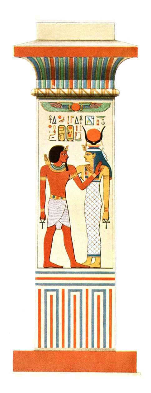 Pilaster fra Amun-Re-tempelet til Amenophis III i Karnak, Egypt, 1928. av Unbekannt