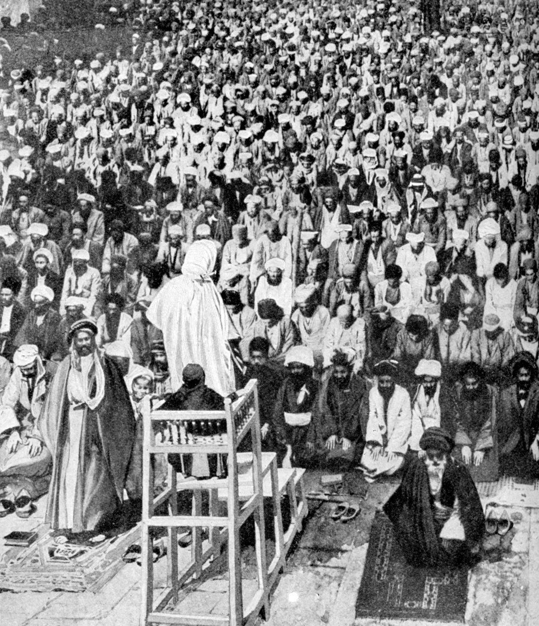 Fromme muslimer samlet seg ved Durbar of God, Mekka, Saudi-Arabia, 1922 av Unbekannt