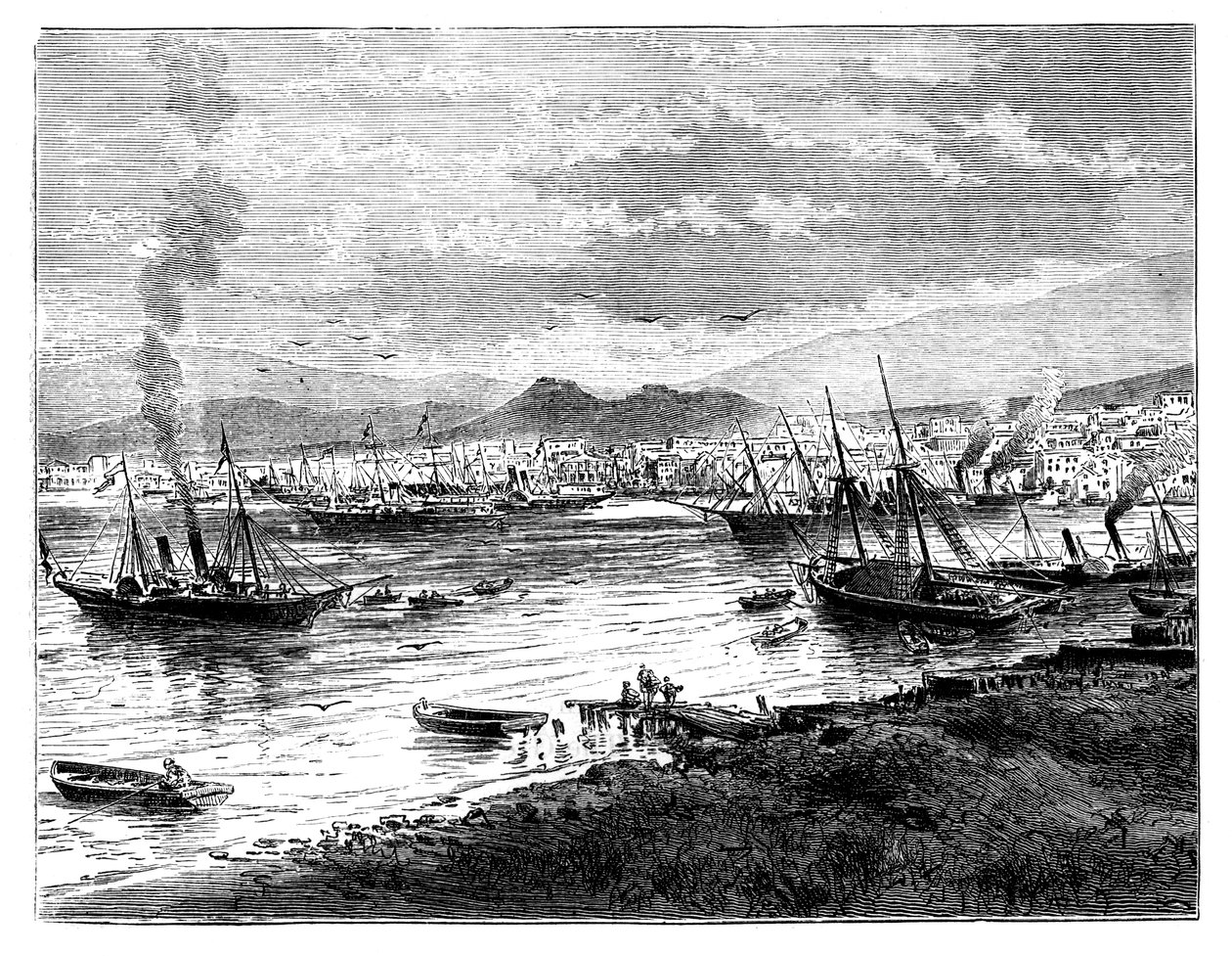 Pireus, Athen, Hellas, c1888 av Unbekannt