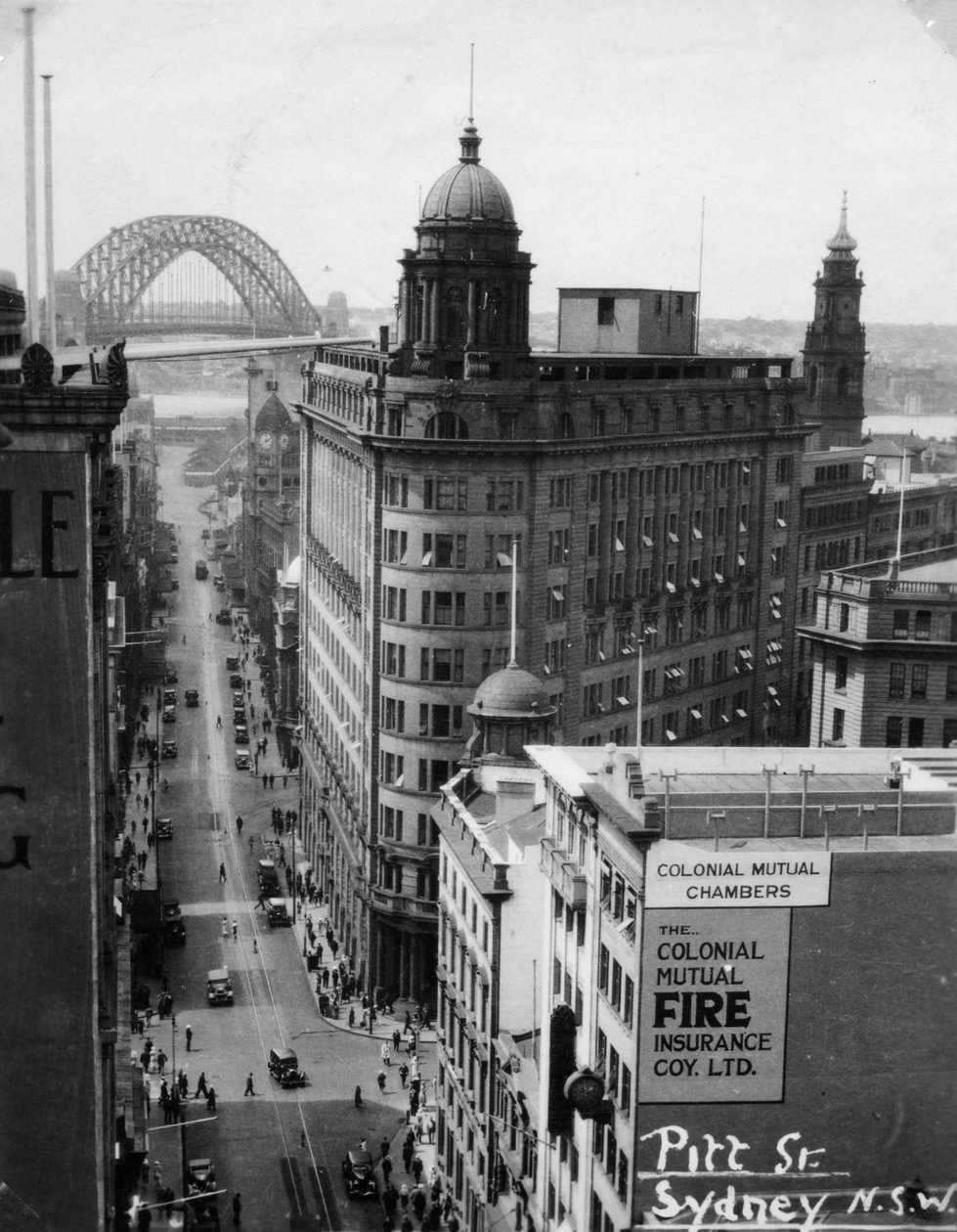 Pitt Street, Sydney, New South Wales, Australia, 1945 av Unbekannt