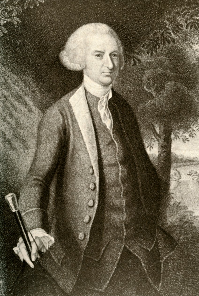 Vanlig, men kjekk herrekostyme i Pennsylvania ved utbruddet av revolusjonen, c1765, 1937 av Unbekannt