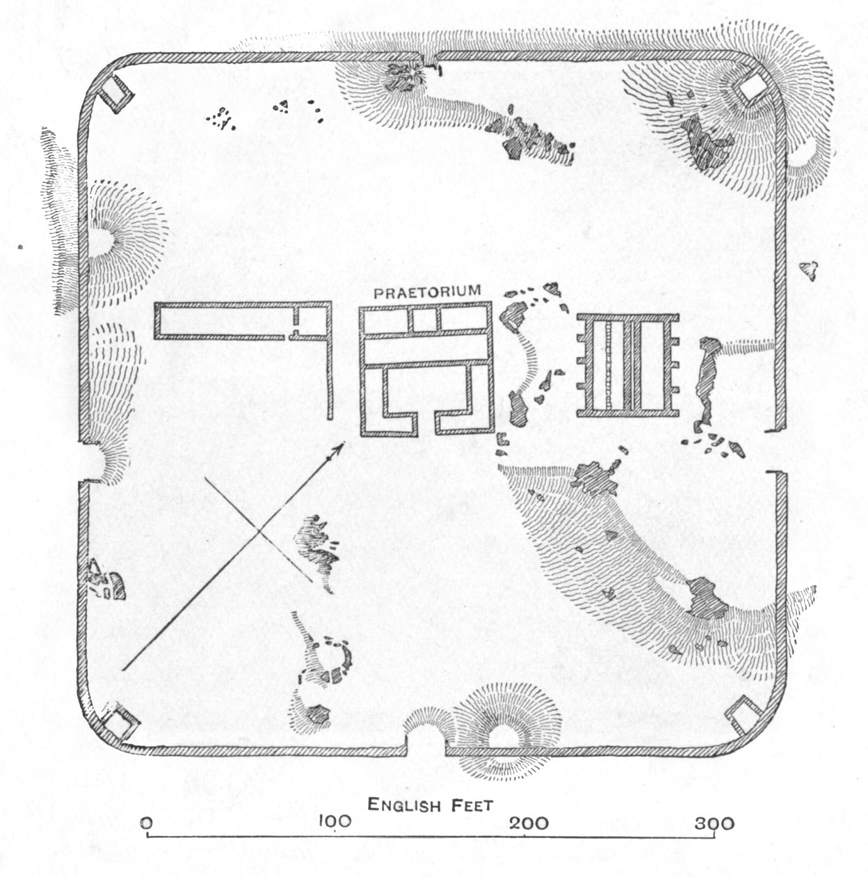 Plan for Hardknott Fort, Cumberland, 1902 av Unbekannt