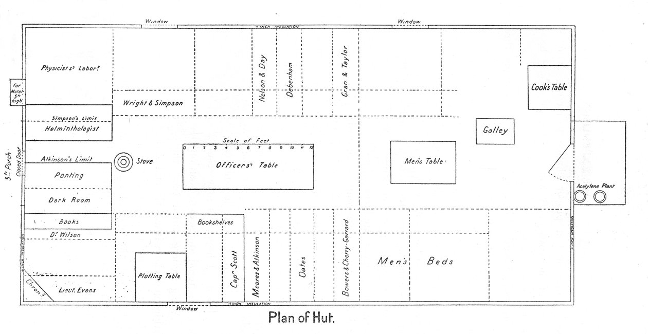 Plan of Hut, c19101913, 1913 av Unbekannt