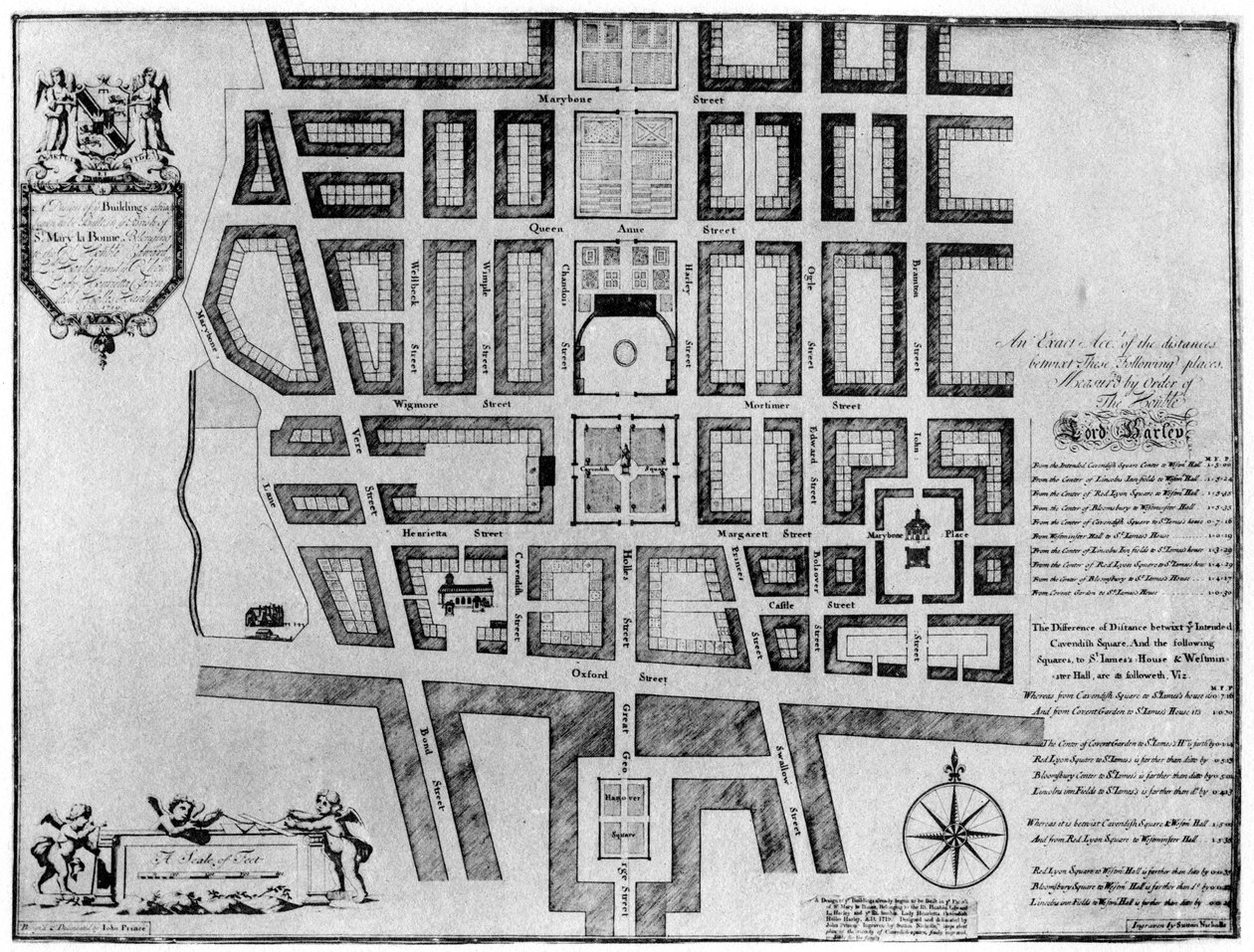 Plan over Lord Harleys eiendom, London, 1907 av Unbekannt