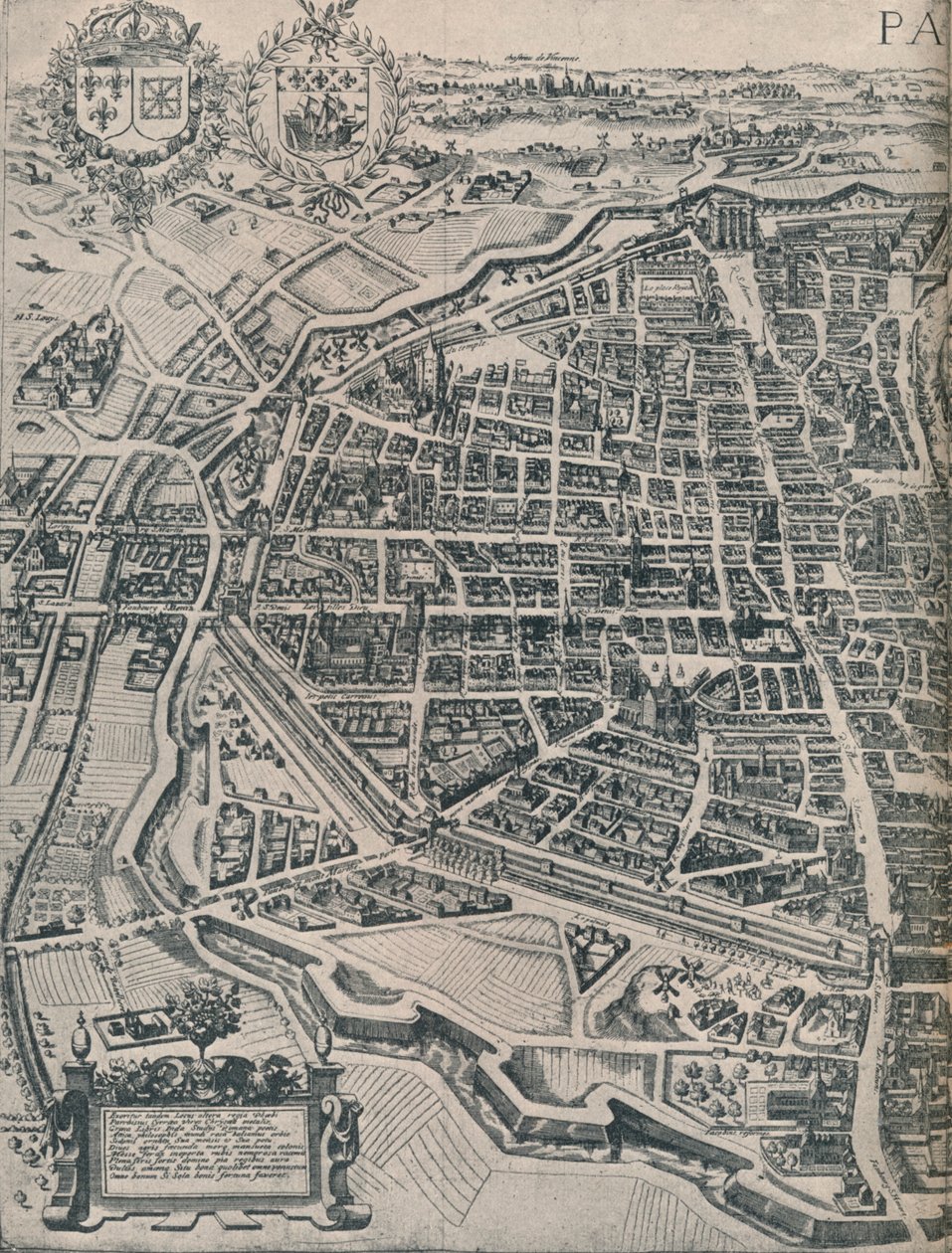Plan over Paris, c1630 1915 av Unbekannt