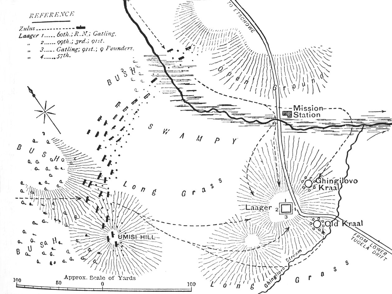 Plan for slaget ved Ghingilovo, c1880 av Unbekannt