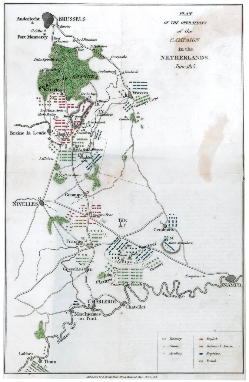 Plan for operasjonen av kampanjen i Nederland, juni 1815, 1816 av Unbekannt
