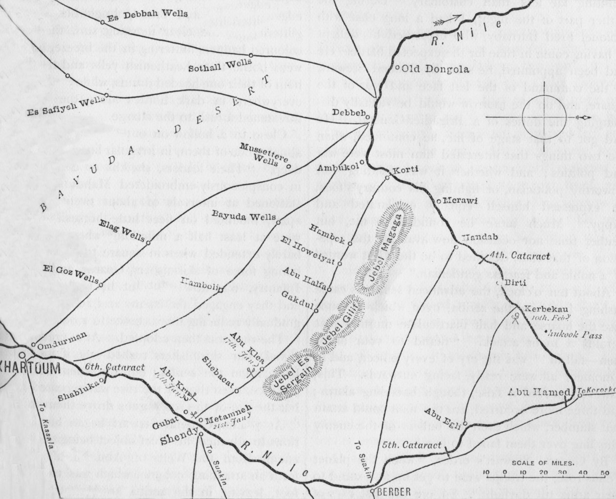 Plan for krigsteatret i den andre Soudan-kampanjen, c1881-85 av Unbekannt