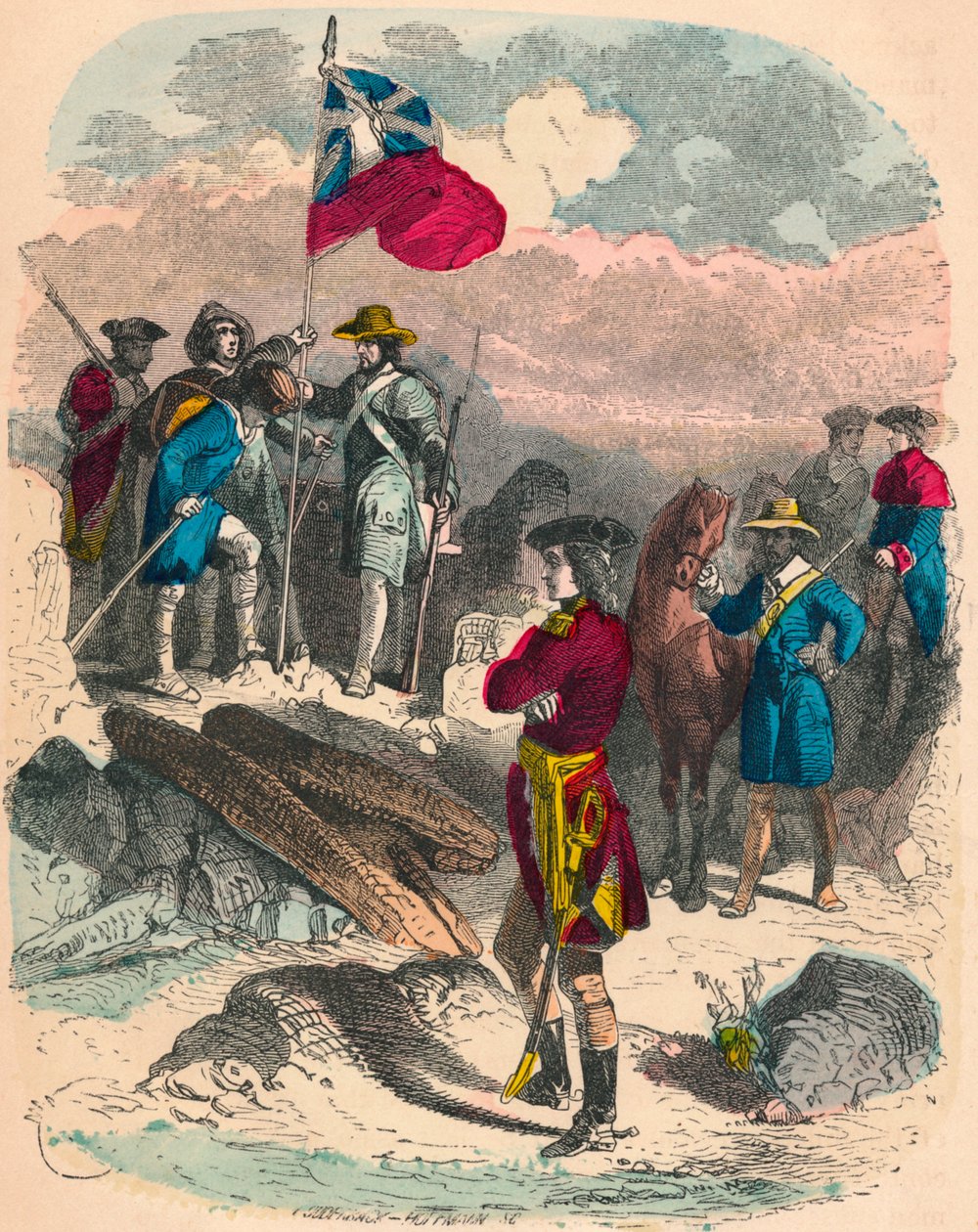Planting av det kongelige flagget på ruinene av Fort Duquesne, 1758 av Unbekannt