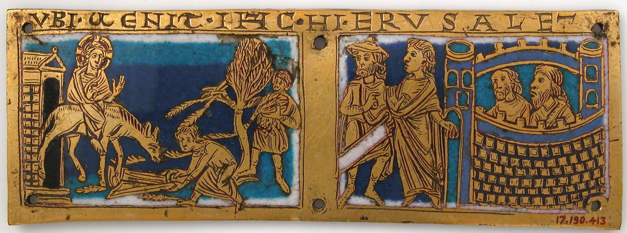 Plakett fra et bærbart alter med scener fra Jesu liv, tysk, ca. 1160-80. av Unbekannt