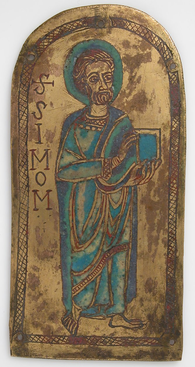 Plakett av St. Simon, tysk, 1100-tallet. av Unbekannt