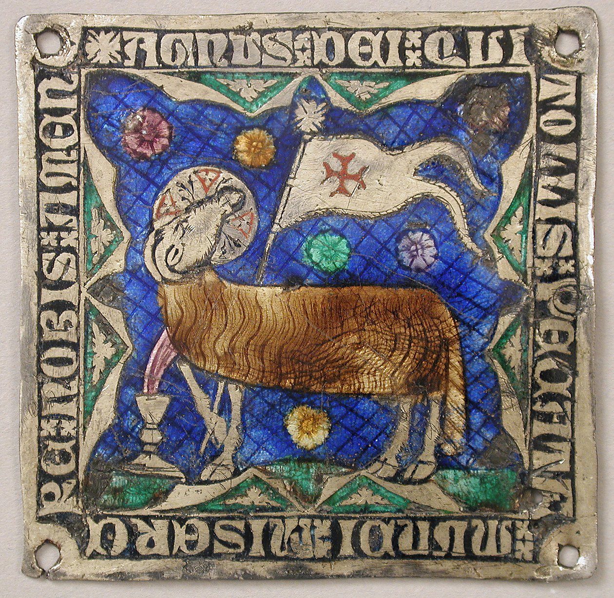 Plakett med Agnus Dei, katalansk, 1300-tallet. av Unbekannt