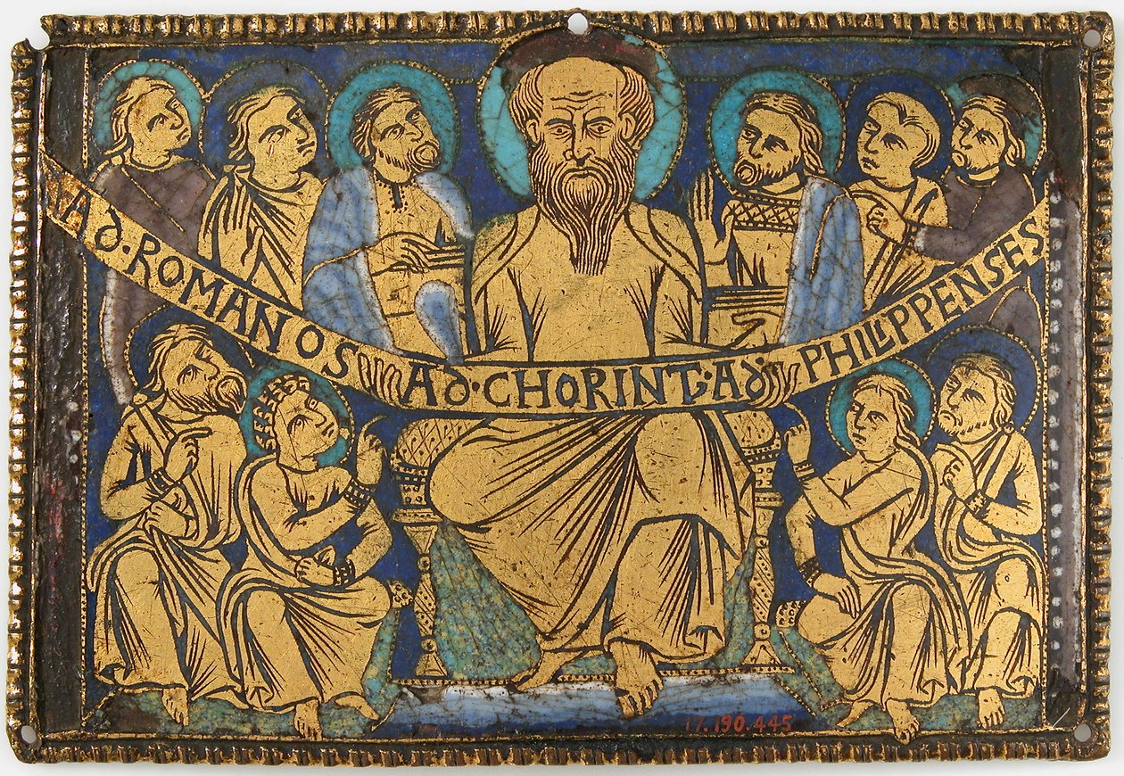 Plakett med Saint Paul og hans disipler, britisk, ca. 1160-80. av Unbekannt