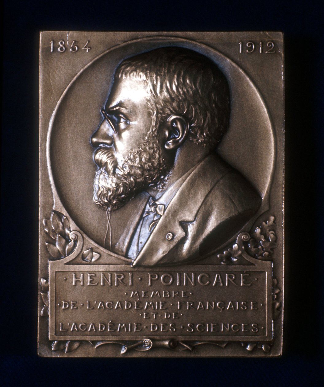 Plakett til minne om Henri Poincares død, fransk matematiker, 1912 av Unbekannt