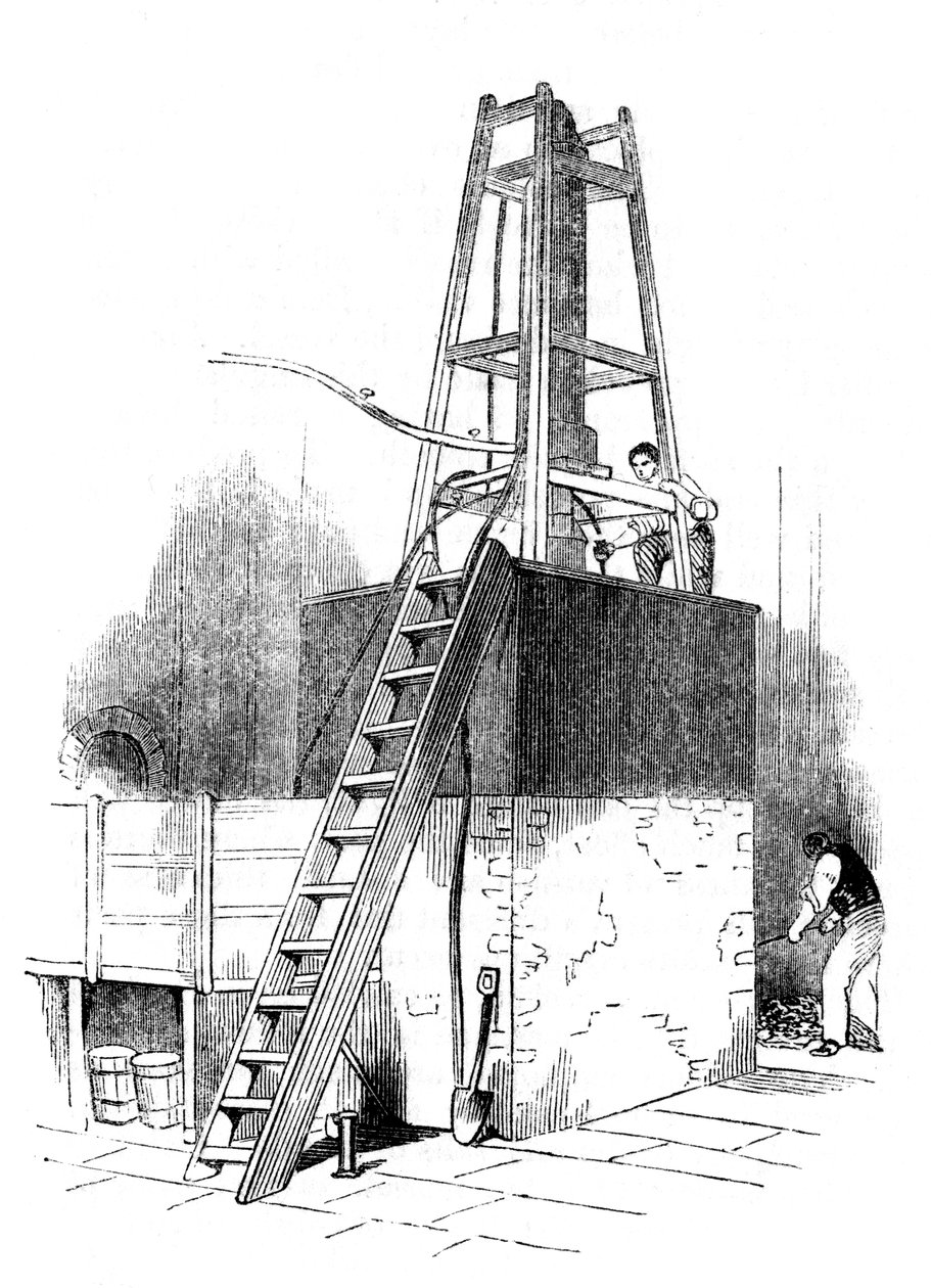 Platinadestillat for konsentrering av svovelsyre Olje av Vitriol eller H2S04, 1844 av Unbekannt