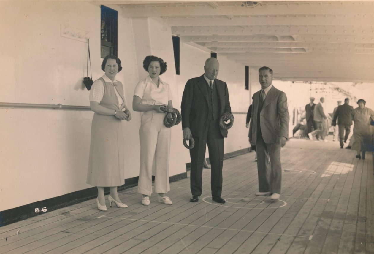 Spille quoits om bord på SS Arandora Star, 1936 av Unbekannt