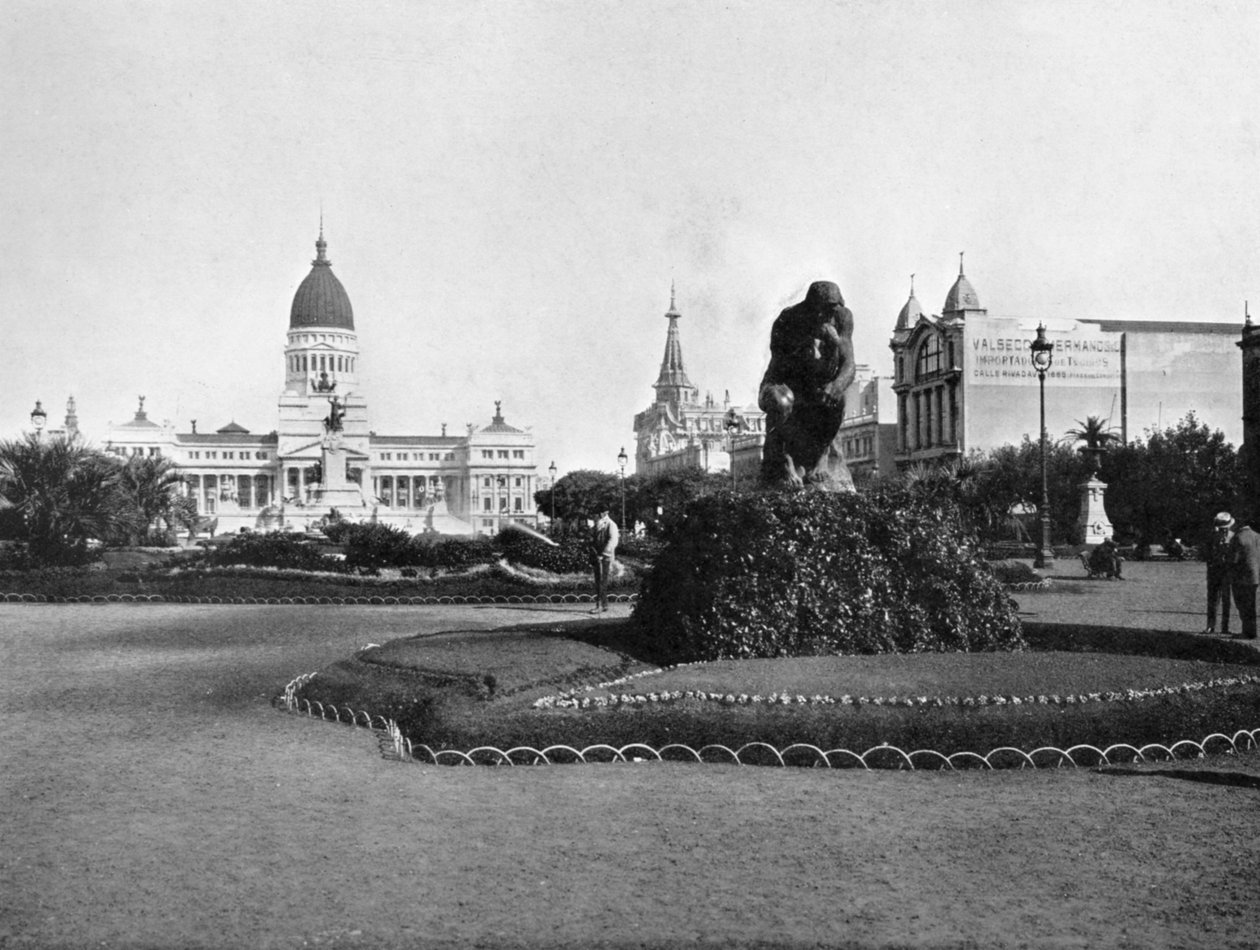 Plaza de Mayo og kongressbygningen, Buenos Aires, Argentina av Unbekannt