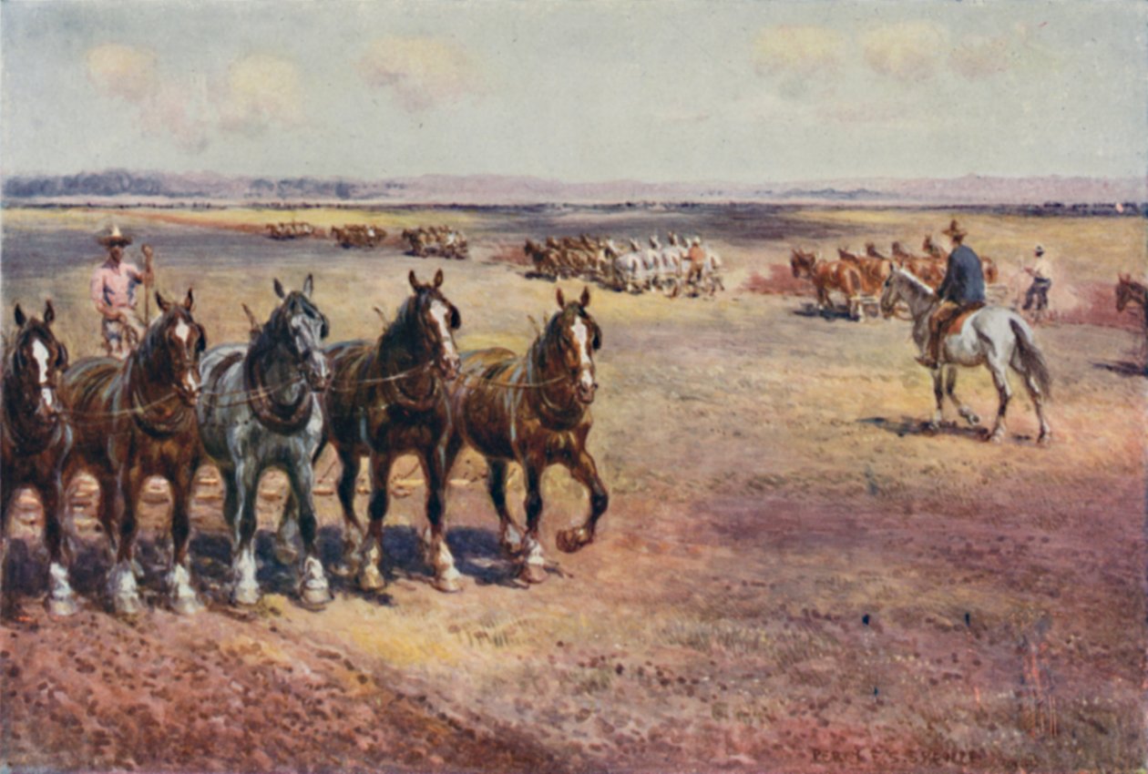 Pløying i stor skala, 1923. av Unbekannt