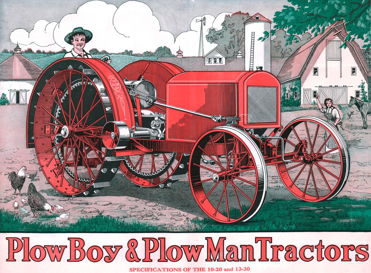 PlowBoy & PlowMan Tractors, c1916 av Unbekannt