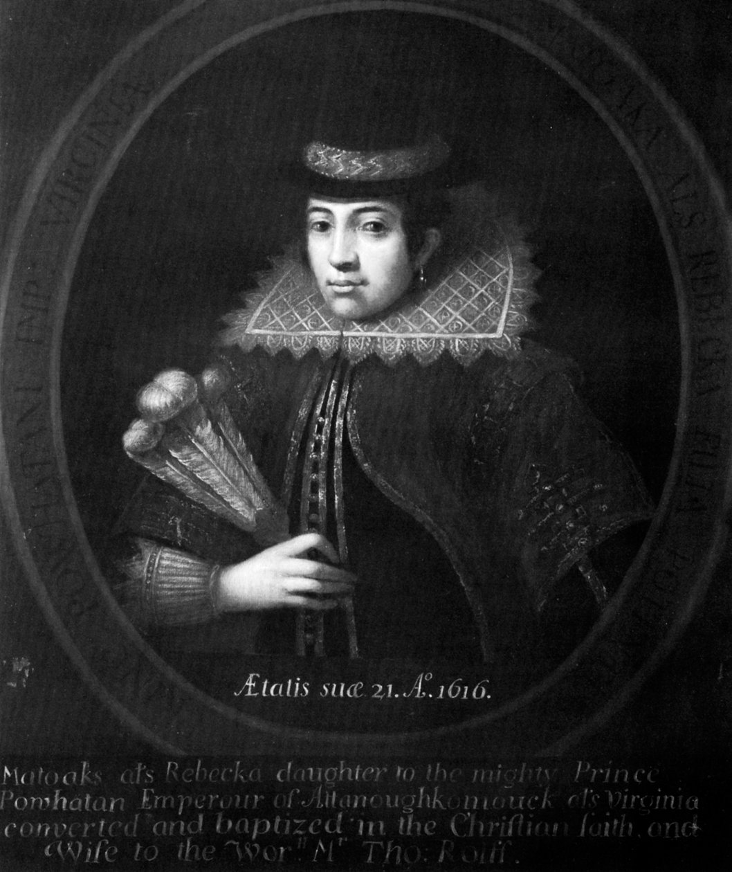Pocahontas, 1616 av Unbekannt