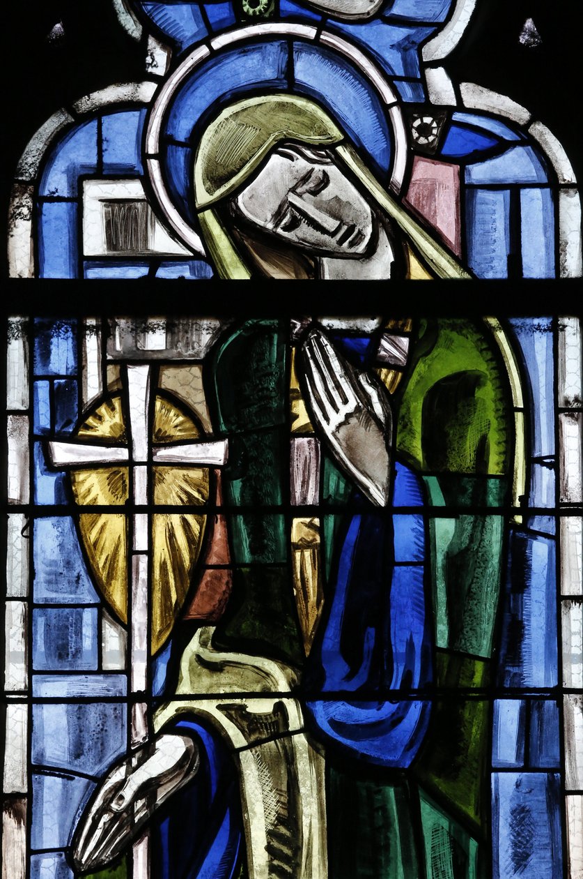 Poissy kollegiale kirke. Glassmaleri vindu. Saint Margaret of Antioch, Poissy, Frankrike av Unbekannt